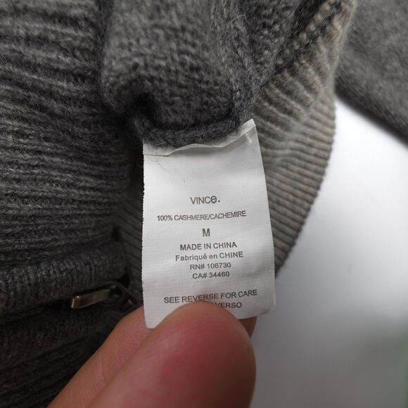VINCE 100% Cashmere Hoodie Sweater Jacket Athleisure Lounge Quiet Luxury Minimal - Picture 7 of 7